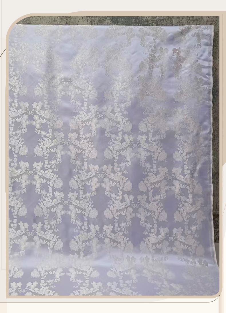 Lilac Floral Brocade Fabric ��� Vintage Jacqua" Wide
