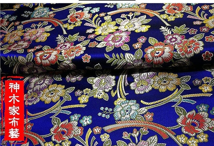 Peony Brocade Fabric: Silk Rayon Blend, Floral Upholstery & Costume