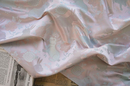 Rabbit Brocade Fabric: 59"W Chinese Cheongsam, Tibetan Robe Sewing