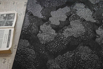 Black & Gold Jacquard Fabric: 3D Texture Upholstery, Prom Dress Sewing, 54" Wide