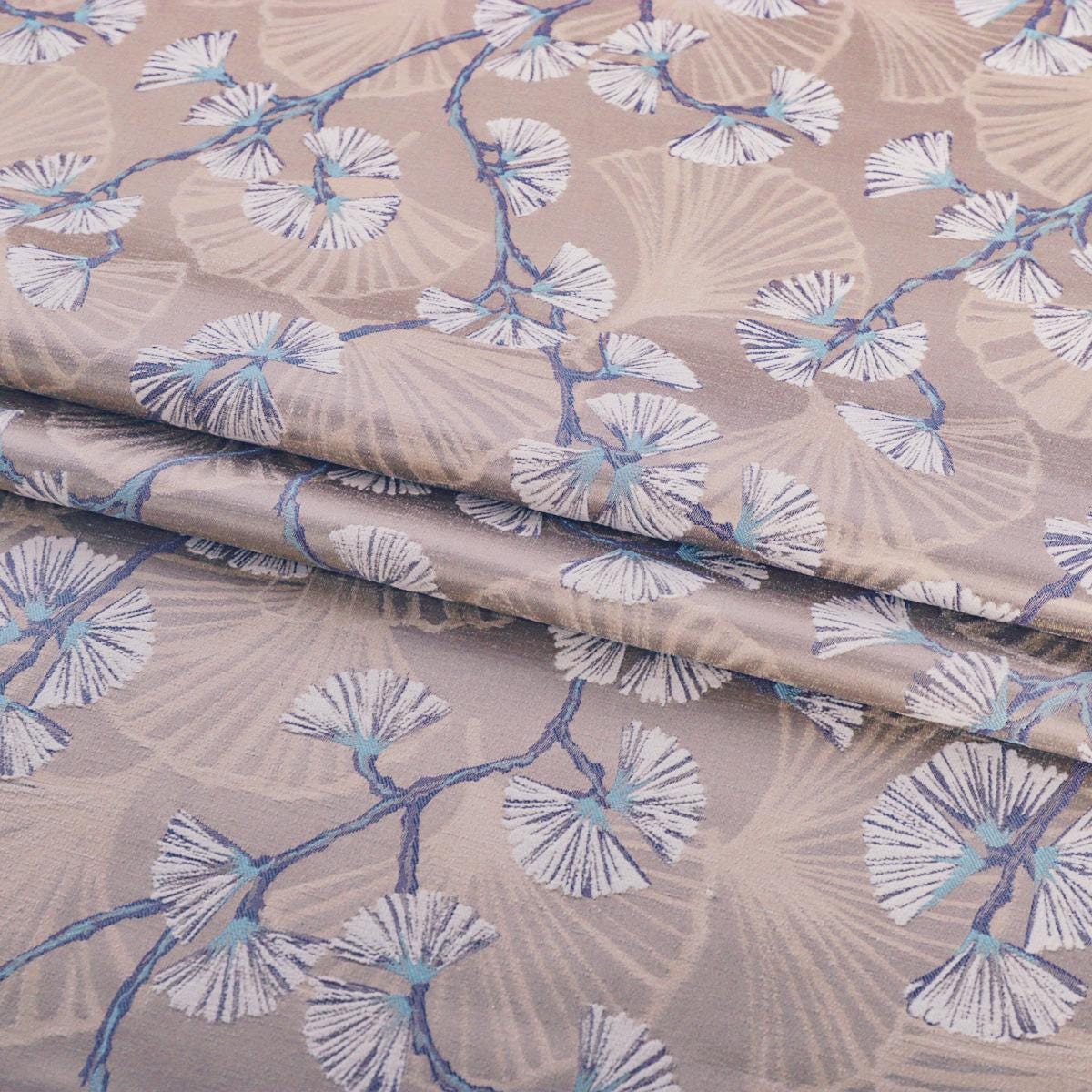 Phlox Flower Brocade Fabric: 59"W Chinese Upholstery Sewing Material