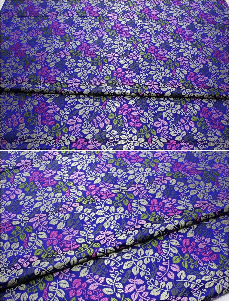 Leaf Brocade Fabric: Silk Rayon Jacquard for Cheongsam & Kimono