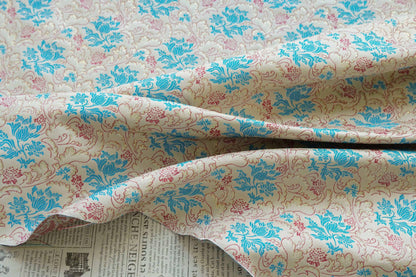 Gold Jacquard Floral Fabric: Upholstery, Costume, & DIY Sewing (By The Meter, 63"W )