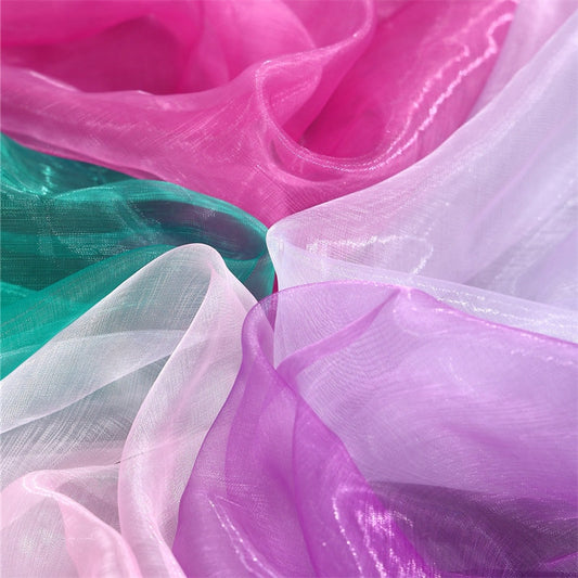 Tissu organza transparent de 150 cm de large : mariage, costume de poupée, couture - Au mètre