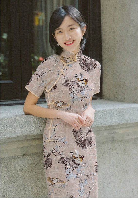 Bird Jacquard Fabric: 57"W Polyester Upholstery, Costume & Decor
