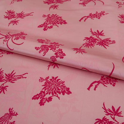 Jacquard Velvet Satin Fabric: Japanese Wedding Drapery, 58"W - By The Meter