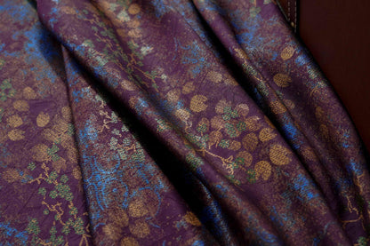 Floral Tea Silk Satin Fabric: 55"W Digital Print Sewing Material
