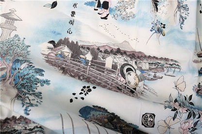 Japanese Cotton Spandex Fabric: Kimono Dress Sewing Material