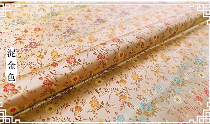 Tissu brocart chinois à motifs floraux : Qipao Cheongsam en nylon de 150 cm de large