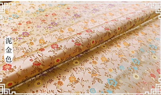 Floral Chinese Brocade Fabric: 59" Wide Nylon Qipao Cheongsam