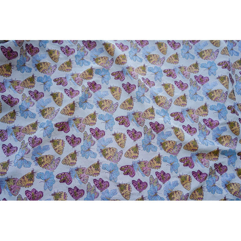 Butterfly Jacquard Woven Fabric: Embossed Upholstery, Costume, Quilting (65"W)