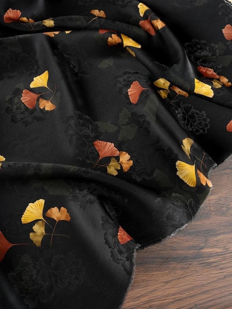 Ginkgo Rayon Shantung Fabric: Colorful Upholstery, Costume, & Decor