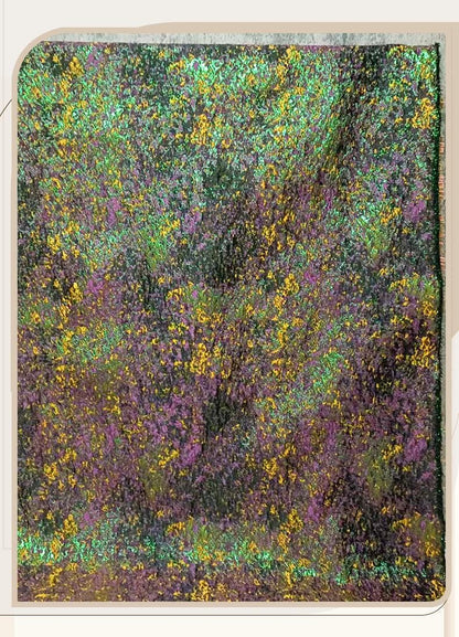 Reversible Jacquard Brocade Fabric with Oil Painting Effect & Metallic Threads, 56"Wide