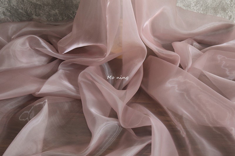 Lilac High-Gloss Organza Fabric, Reflective Yarn Mesh, 59"W