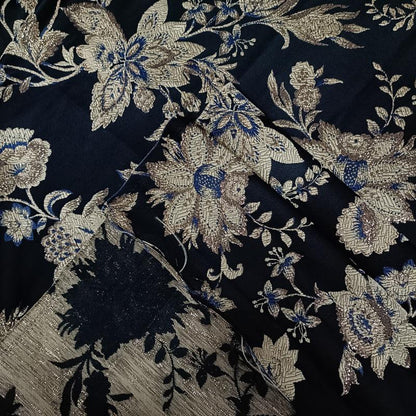 Retro Palace Jacquard Fabric: 55"W Damask Floral Upholstery Fabric