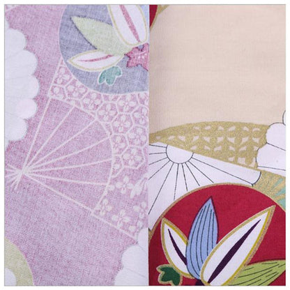 Japanese Fan Print Fabric: 100% Cotton Sewing Material
