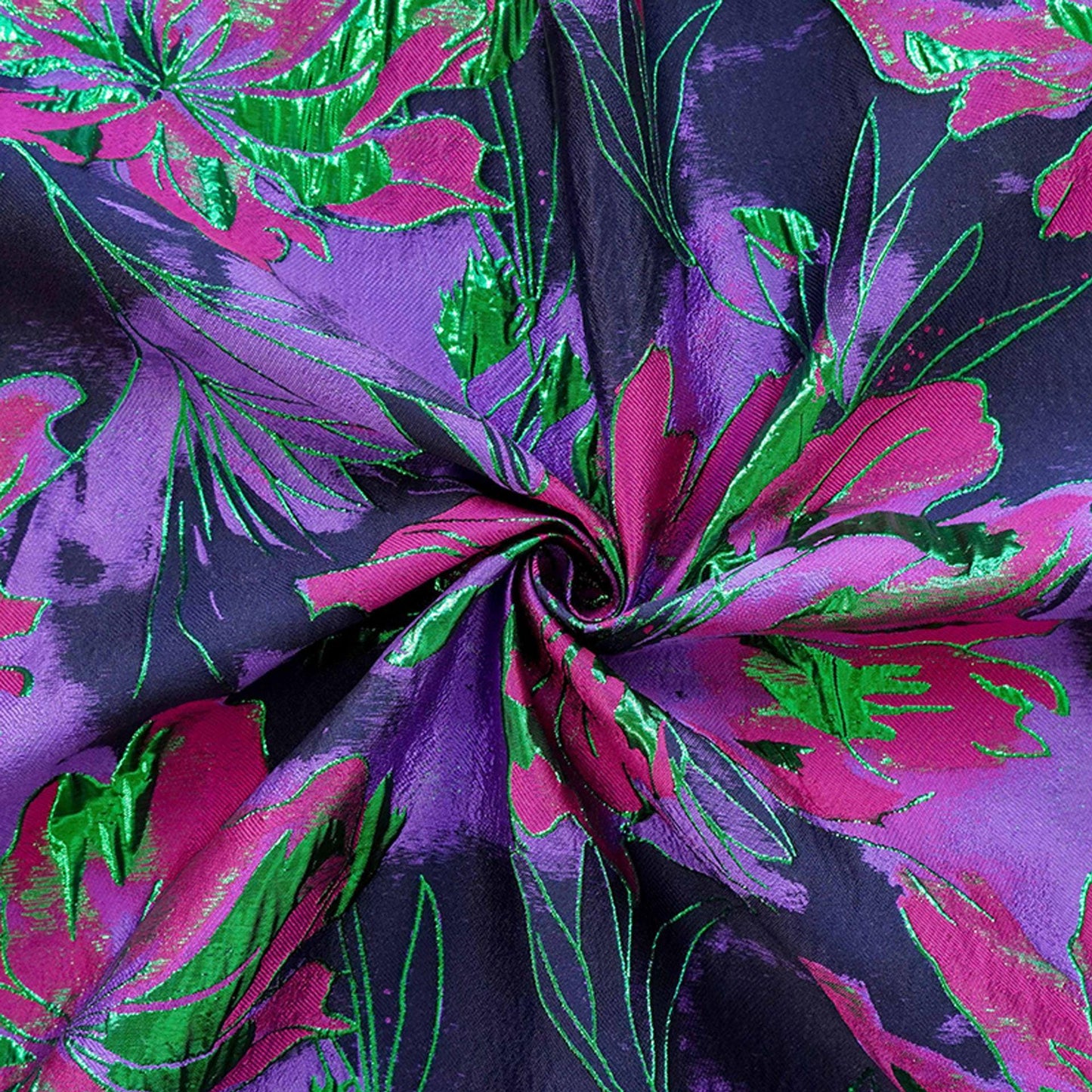 Tissu jacquard floral en relief ��� Matière de couture abstraite" Large