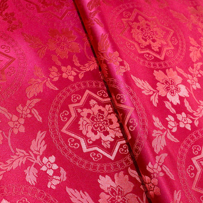 Floral Jacquard Brocade Fabric: Chinese Mongolian Style Rayon (29.5" Wide)