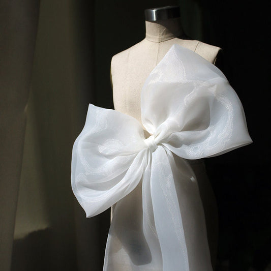 Ceinture de robe de mariée en organza : Grand nœud de mariée