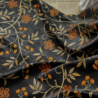 Reversible Jacquard Fabric: Japanese Floral Embossed Weave (60"W)