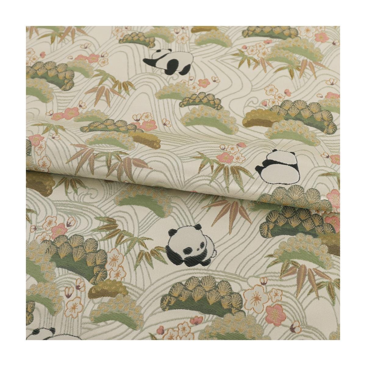 Panda Brocade Satin Fabric: 55" Wide Chinese Style Sewing
