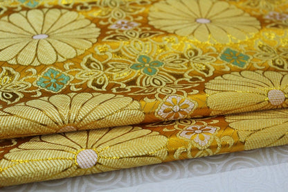 Lotus Tibetan Brocade Fabric: Silk Rayon Upholstery, 29"W