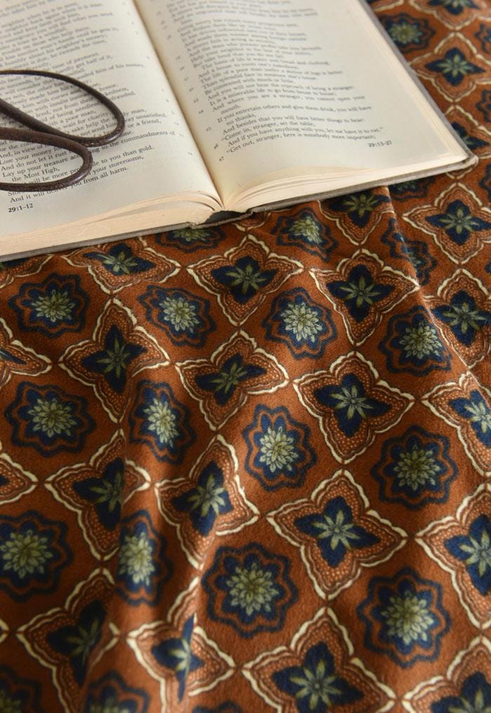 Tissu de coton japonais : imprimé floral à carreaux, matériel de couture
