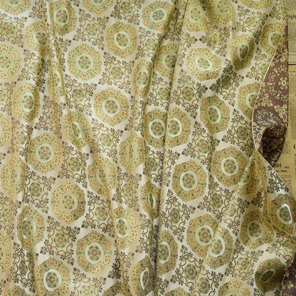 Brocade Fabric: 65"W Mongolian Floral Polyester Sewing Material