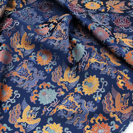 Chinese Brocade Fabric: Song Dynasty Style, 59" Wide