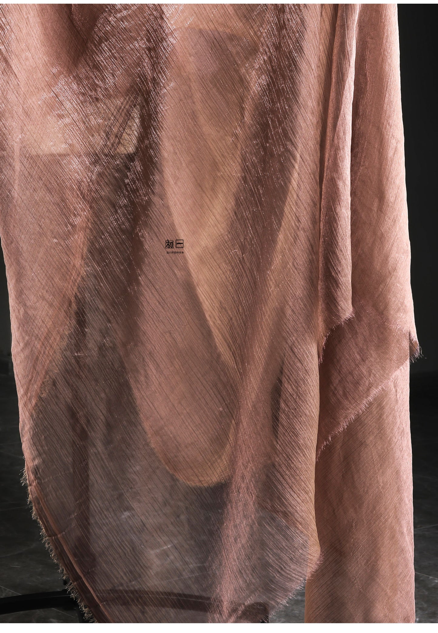 Bean Paste Chiffon Fabric: 57"W Sheer Art Retro Polyester Material