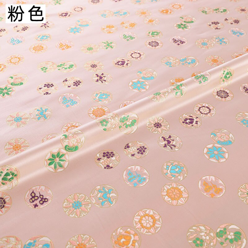 Floral Silk Brocade Fabric: 57"W Rayon Damask, Sewing Material