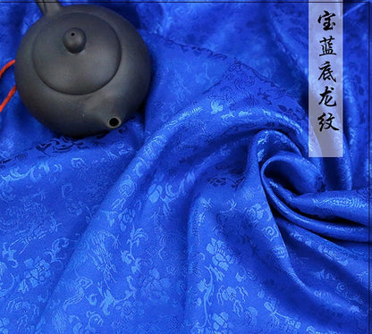 Dragon Jacquard Satin Fabric: 47" Wide Chinese Cosplay Costume Material