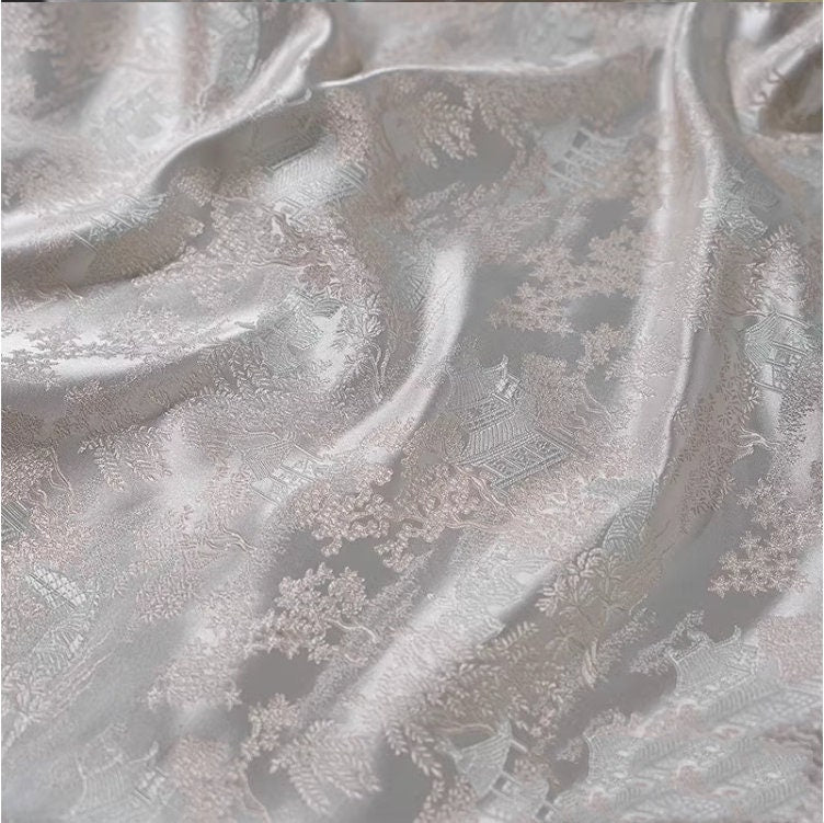 Brocart de soie chinois ancien : 150 cm de large, pour l’ameublement et la couture, vendu au mètre