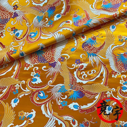 Phoenix Brocade Fabric: Chinese Style Rayon, Tibetan Gown Robe, 59"W