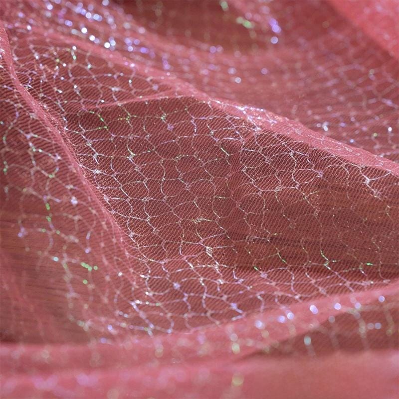 Tissu en maille dégradée laser, dentelle ajourée colorée, robe de bal, confection de poupées, couture, bricolage, au mètre