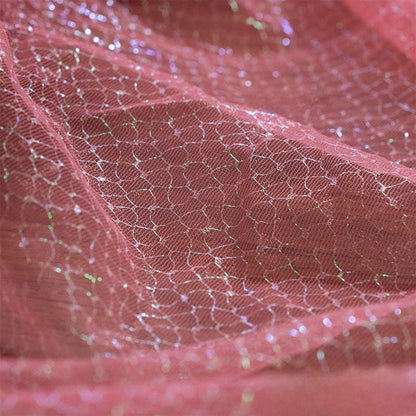 Tissu en maille dégradée laser, dentelle ajourée colorée, robe de bal, confection de poupées, couture, bricolage, au mètre