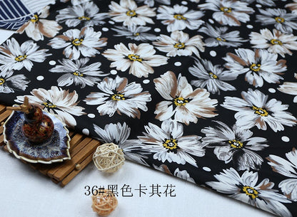 Floral Print Chiffon Fabric: Soft Polyester Satin, 59" Wide