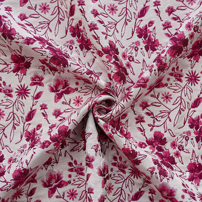 Floral Jacquard Fabric ��� Gold & Silver Threa" Wide