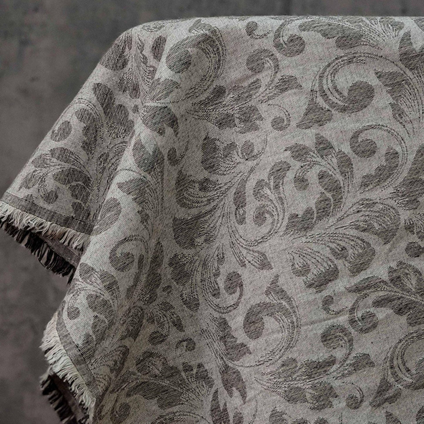 Japanese Floral Cotton Linen Fabric: Kimono Upholstery Drapery, 55"W