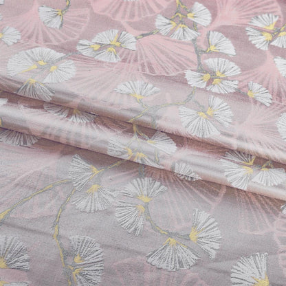 Phlox Flower Brocade Fabric: 59"W Chinese Upholstery Sewing Material