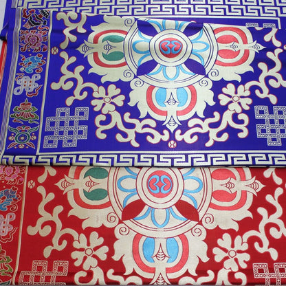 Tissu pour vajra tibétain : mélange de soie et de rayonne, matériau pour coussin de méditation