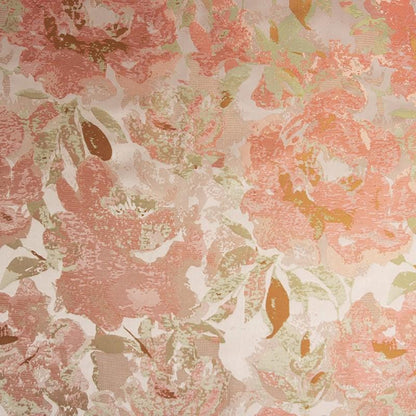 Tissu jacquard à motif de peinture à l'huile de palais : vert foncé, texture 3D, 140 cm de large