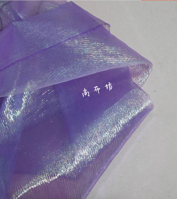 Bright Purple Pleated Mesh Fabric, Cosplay, Wedding, DIY