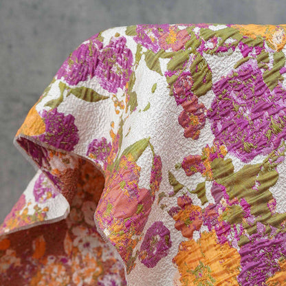 Floral Embroidered Jacquard Fabric: French Country Style Upholstery Sewing Material