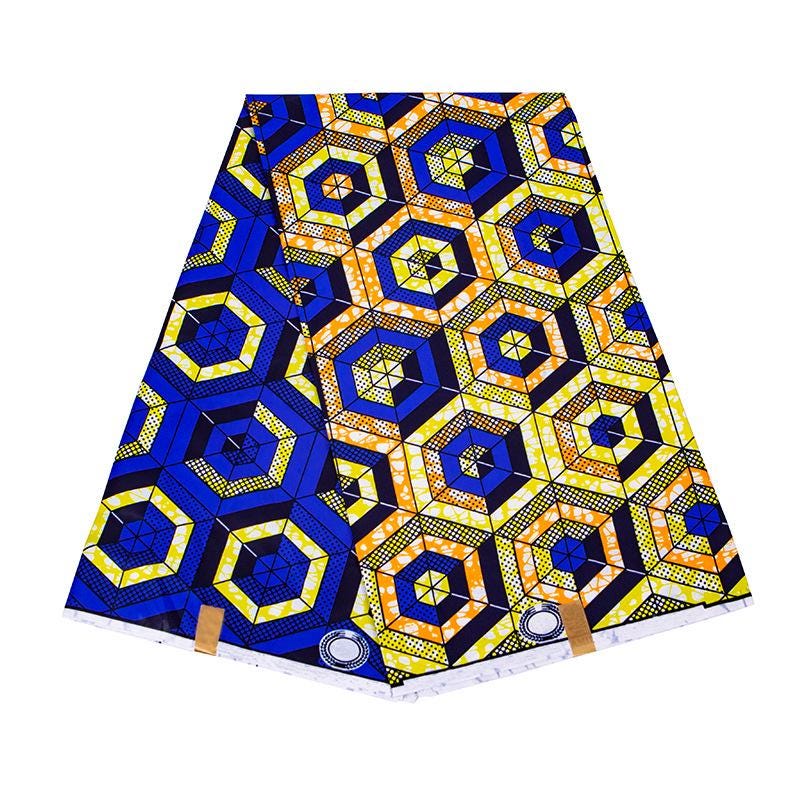 African Ankara Wax Print Fabric: Vibrant Colors, 6 Yards
