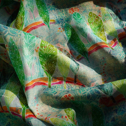 Ramie Fabric: African Tropical Print, Soft Home Textile