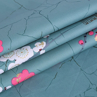 Japanese Floral Print Cotton Fabric: Kimono Dress Sewing Material