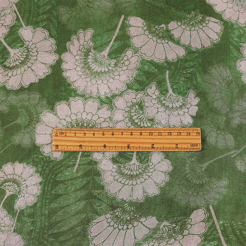 Floral Satin Fabric: 59"W Double-Sided Print for Sewing & Decor