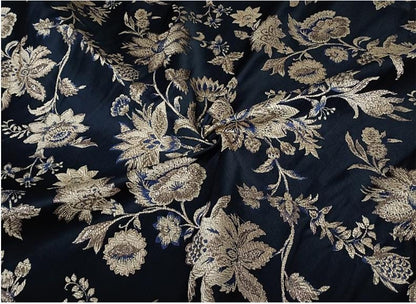 Retro Palace Jacquard Fabric: 55"W Damask Floral Upholstery Fabric