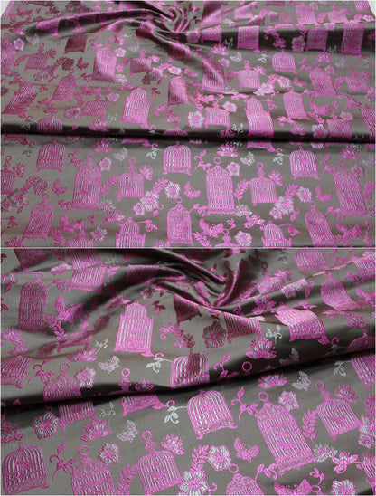 2 Colors Chinese Brocade Fabric Birdcage Cushion cover suit pillow case cheongsam Qipao Fabric